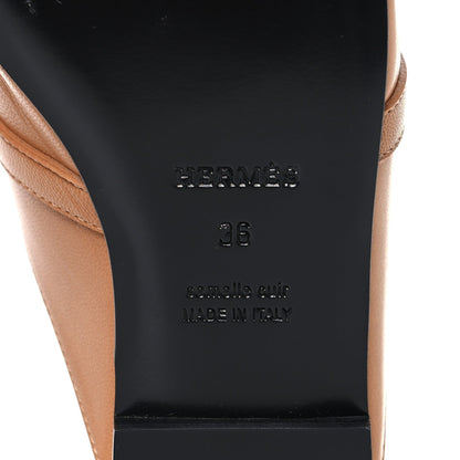 Hermes Goatskin Shearling Womens Oz Mules 36 Naturel Ecru