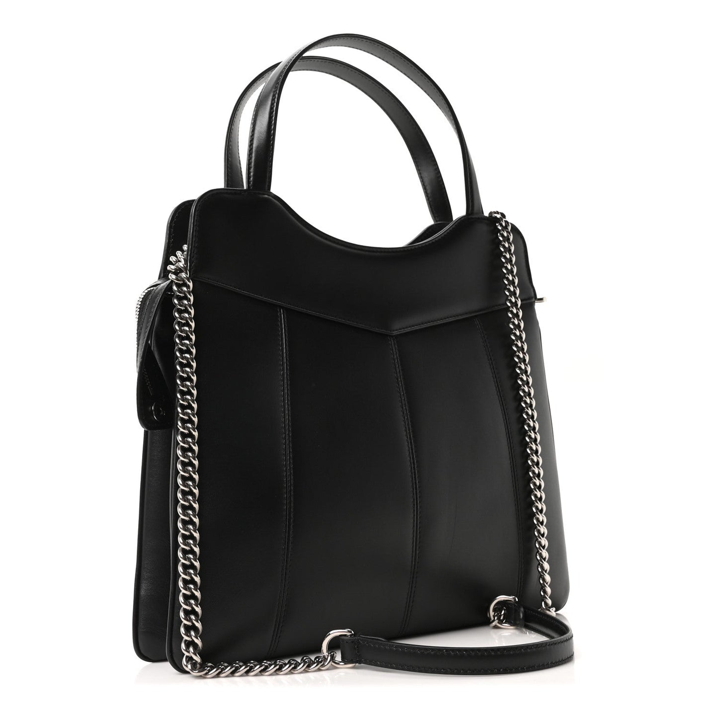Gucci Calfskin Petite GG Medium Tote Bag Black