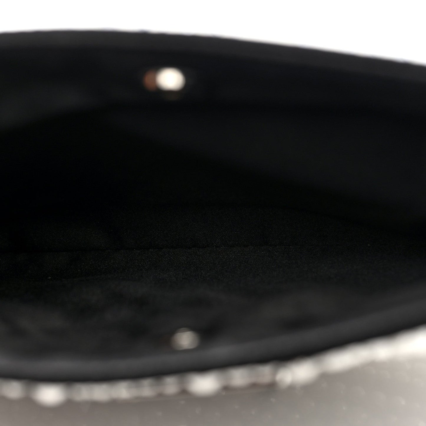 Prada Satin Crystal Cleo Adjustable Strap Shoulder Bag Metal