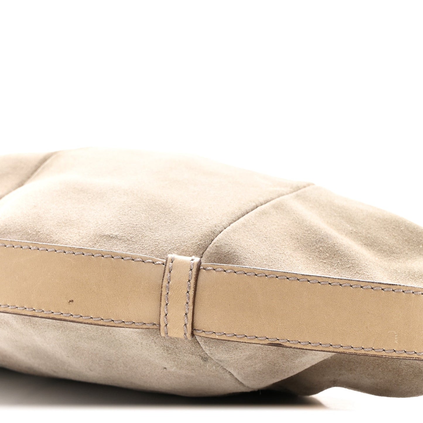 Saint Laurent Suede Calfskin Small Hobo Beige