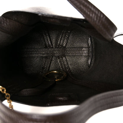 Chloe Grained Calfskin Small Spin Tote Kohl Brown