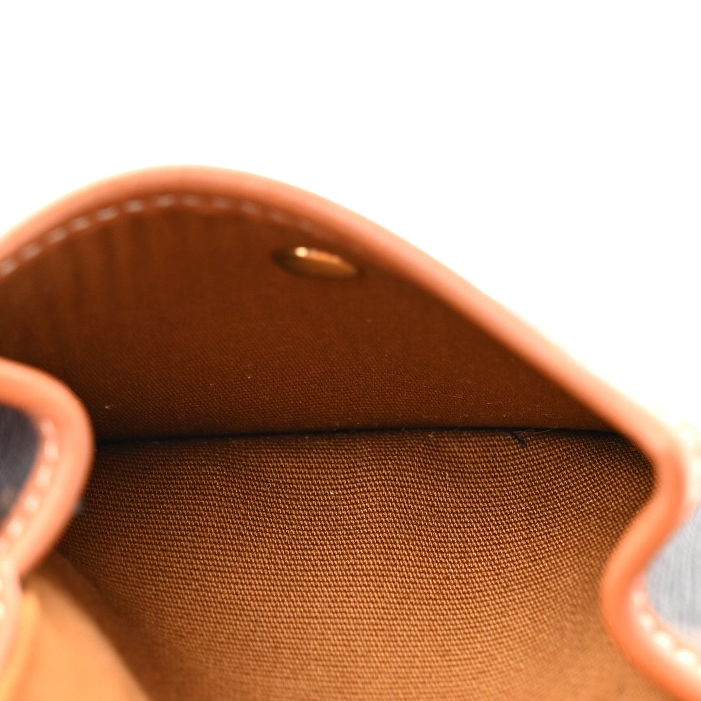 Celine Canvas Calfskin Triomphe Airpod Case Tan