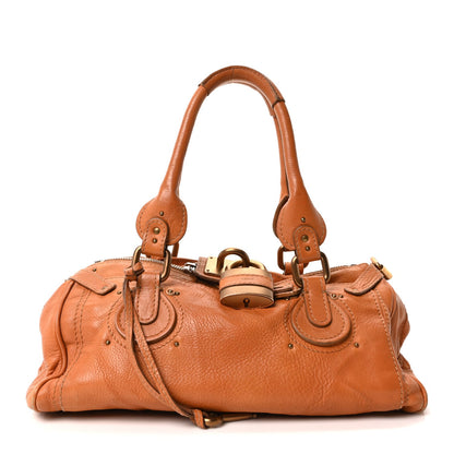 Chloe Calfskin Medium Paddington Satchel Tan