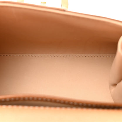 Delvaux Grained Rodeo Calfskin Surpique Mini Brillant Satchel Vegetal Ivory