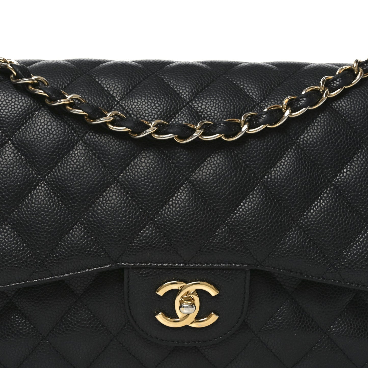 Chanel Caviar Quilted Jumbo Double Flap Black