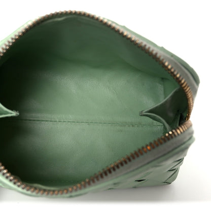 Bottega Veneta Nappa Intrecciato Small Beauty Pouch Fresh Mint