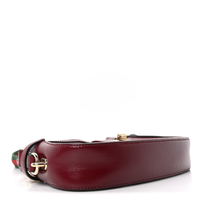 Gucci Calfskin Mini Moon Side Shoulder Bag Rosso Ancora