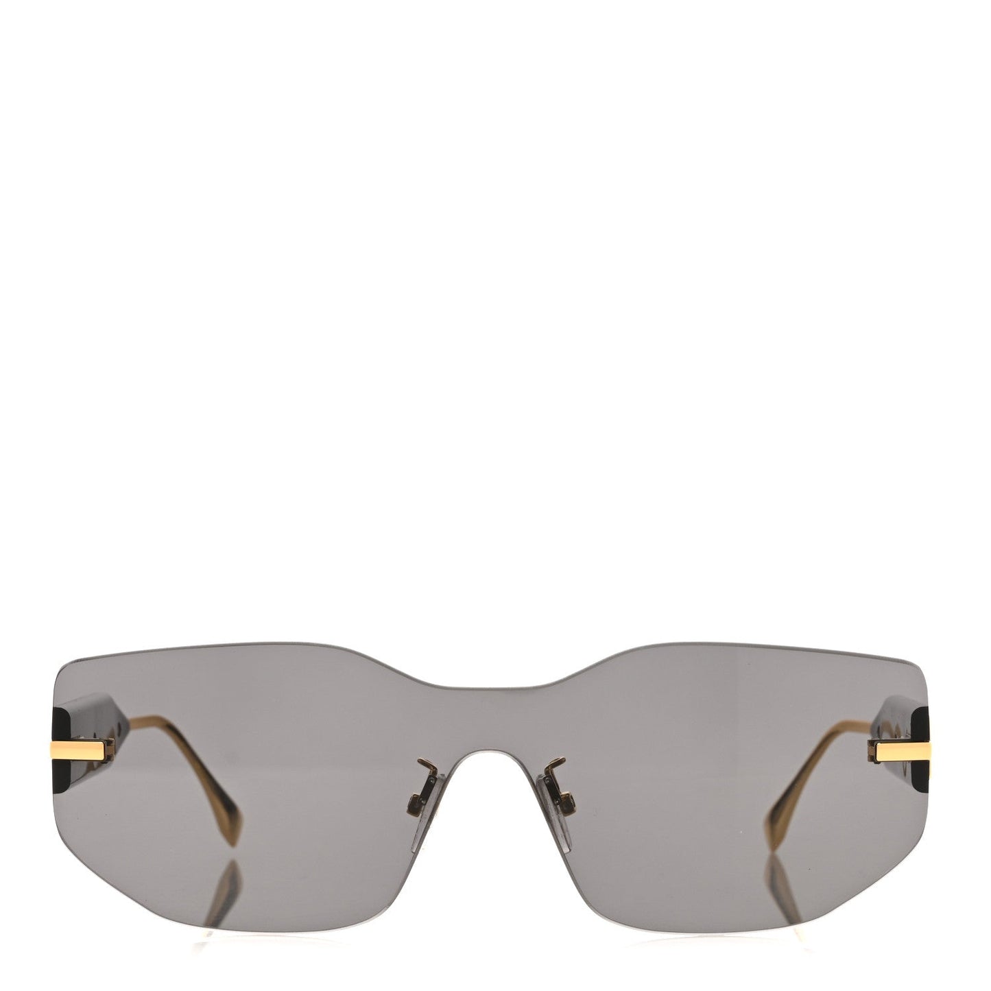 Fendi Metal Fendigraphy Shield Sunglasses FE 40066U Black Gold