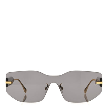 Fendi Metal Fendigraphy Shield Sunglasses FE 40066U Black Gold
