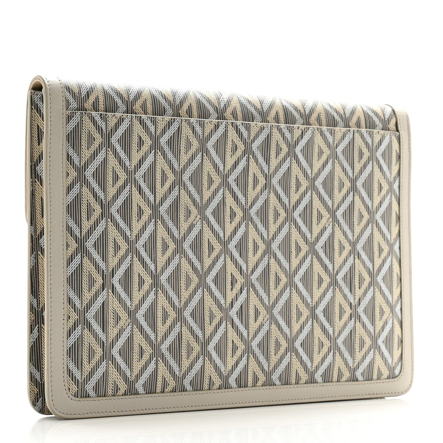 Christian Dior Coated Canvas CD Diamond Hit The Road A4 Case Gray