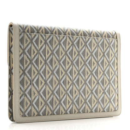 Christian Dior Coated Canvas CD Diamond Hit The Road A4 Case Gray