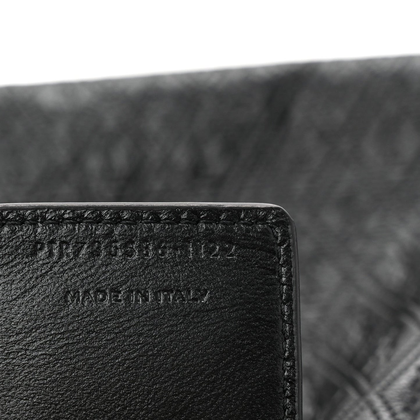 Saint Laurent Calfskin Monogram Deli Paper Bag  Vintage Black