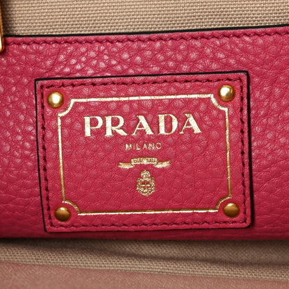 Prada Vitello Daino Shopping Tote Peonia
