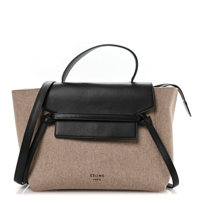 Celine Felt Smooth Calfskin Mini Belt Bag Beige