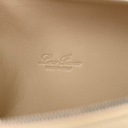 Loro Piana Grained Calfskin L19 Extra Pocket Pouch Whisper White