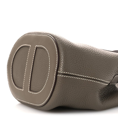 Hermes Taurillon Clemence Swift In-The-Loop 18 Bag Etoupe