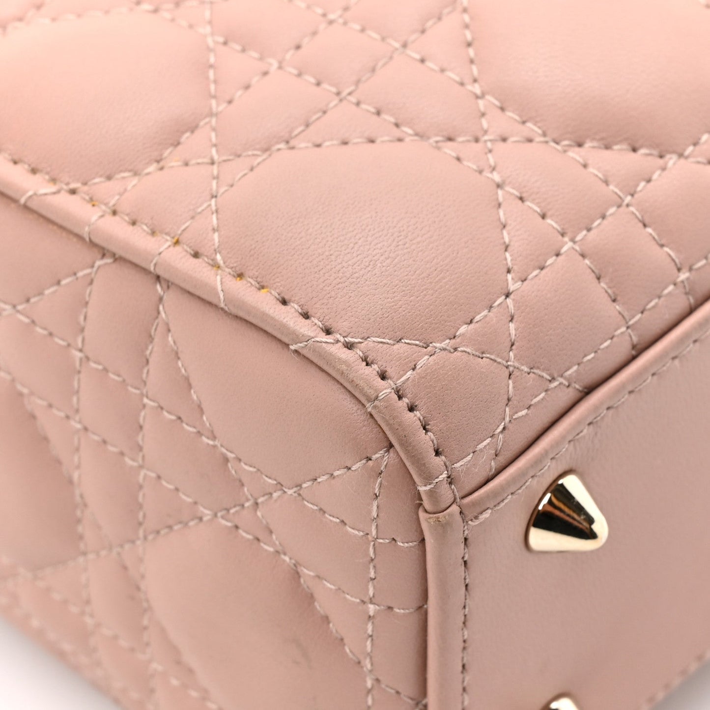 Christian Dior Lambskin Cannage Small My ABCDior Lady Dior Fard