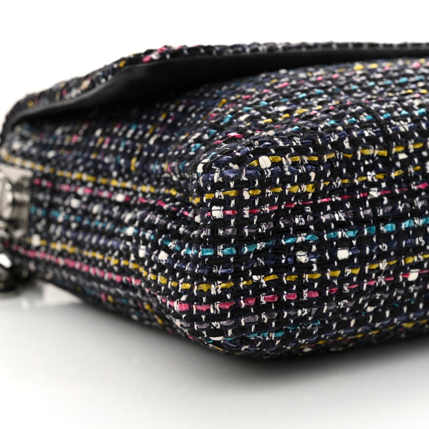 Chanel Tweed Small Messenger Flap Navy