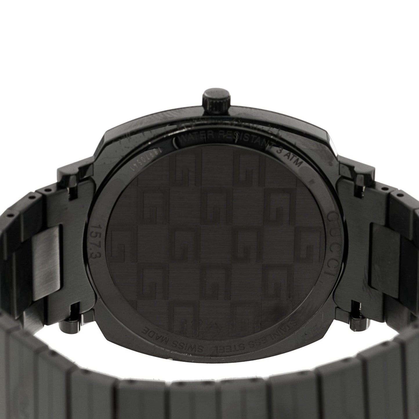 Gucci PVD Stainless Steel 38mm Grip Quartz Watch Black