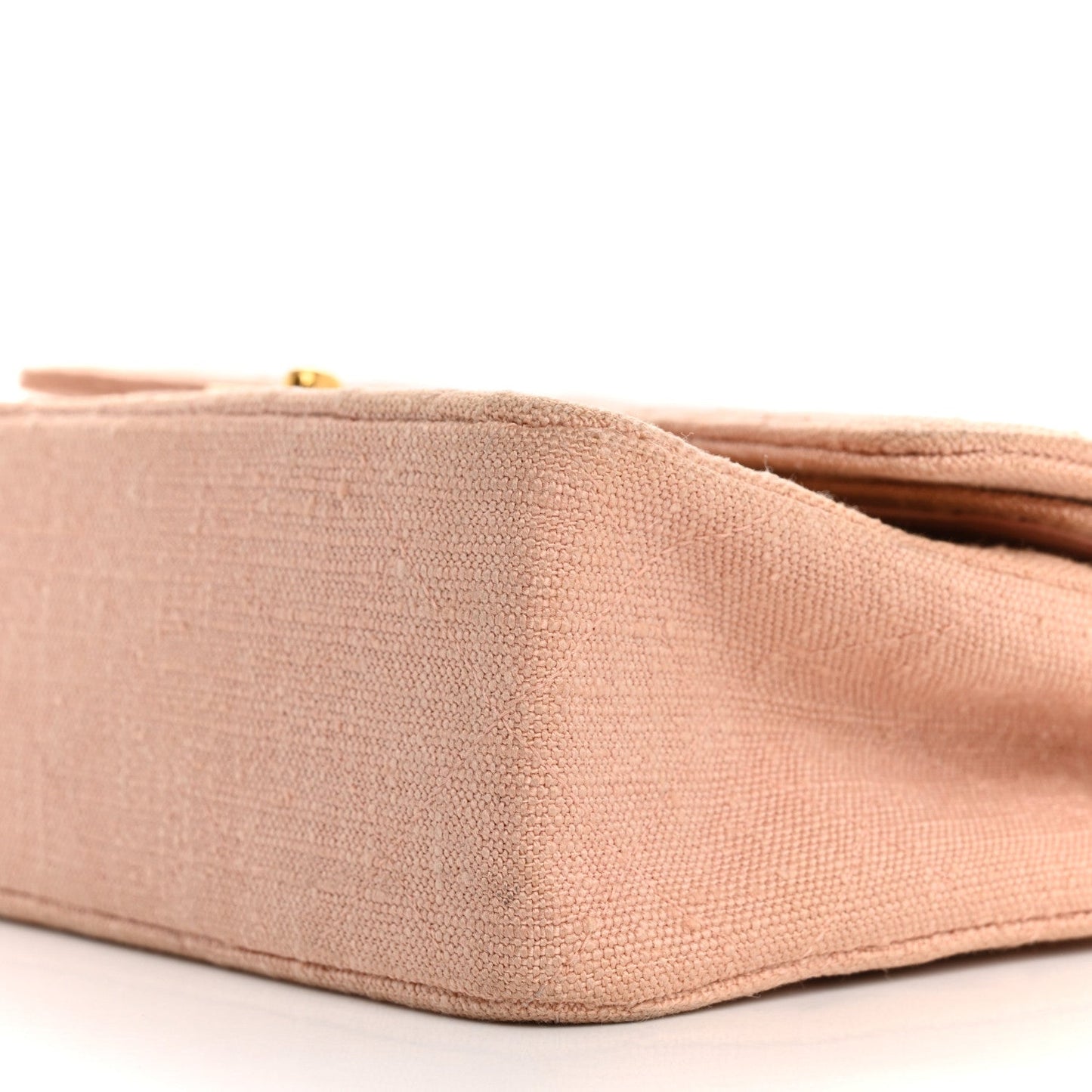 Chanel Canvas Quilted Small Double Flap Light Pink