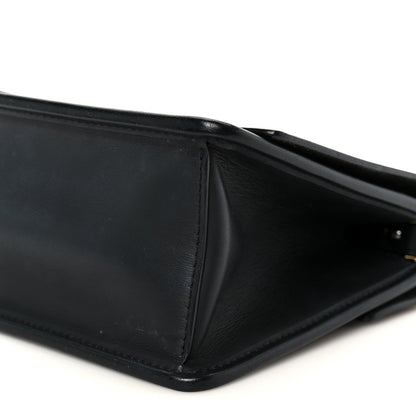 Fendi Vitello Century Velvet F is Fendi FF Small Kan I Shoulder Bag Black Tobacco