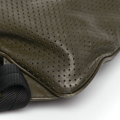Bottega Veneta Nappa Perforated Leggero Drawstring Backpack Mustard