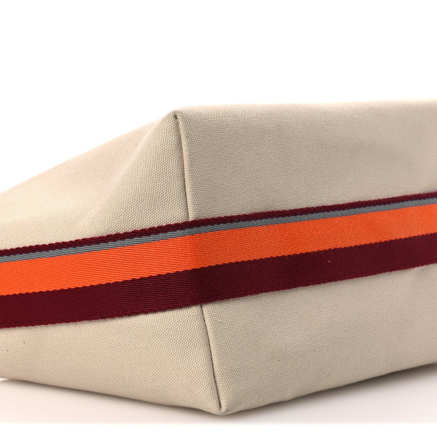 Hermes Cotton Canvas H Pavillon Large Bride-A-Brac Pouch Naturel