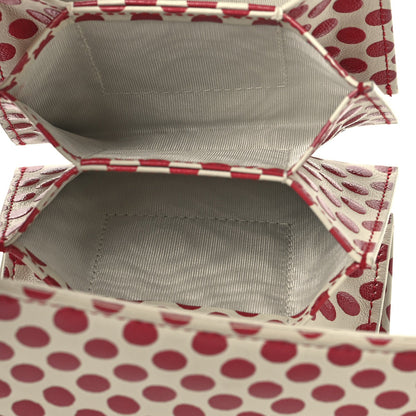 Christian Dior Calfskin DiorAmour Dots 5 Gusset Card Holder Red White