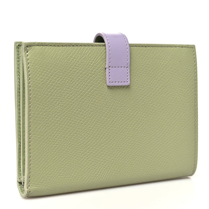 Celine Grained Calfskin Medium Multifunction Strap Wallet Sage Lilas
