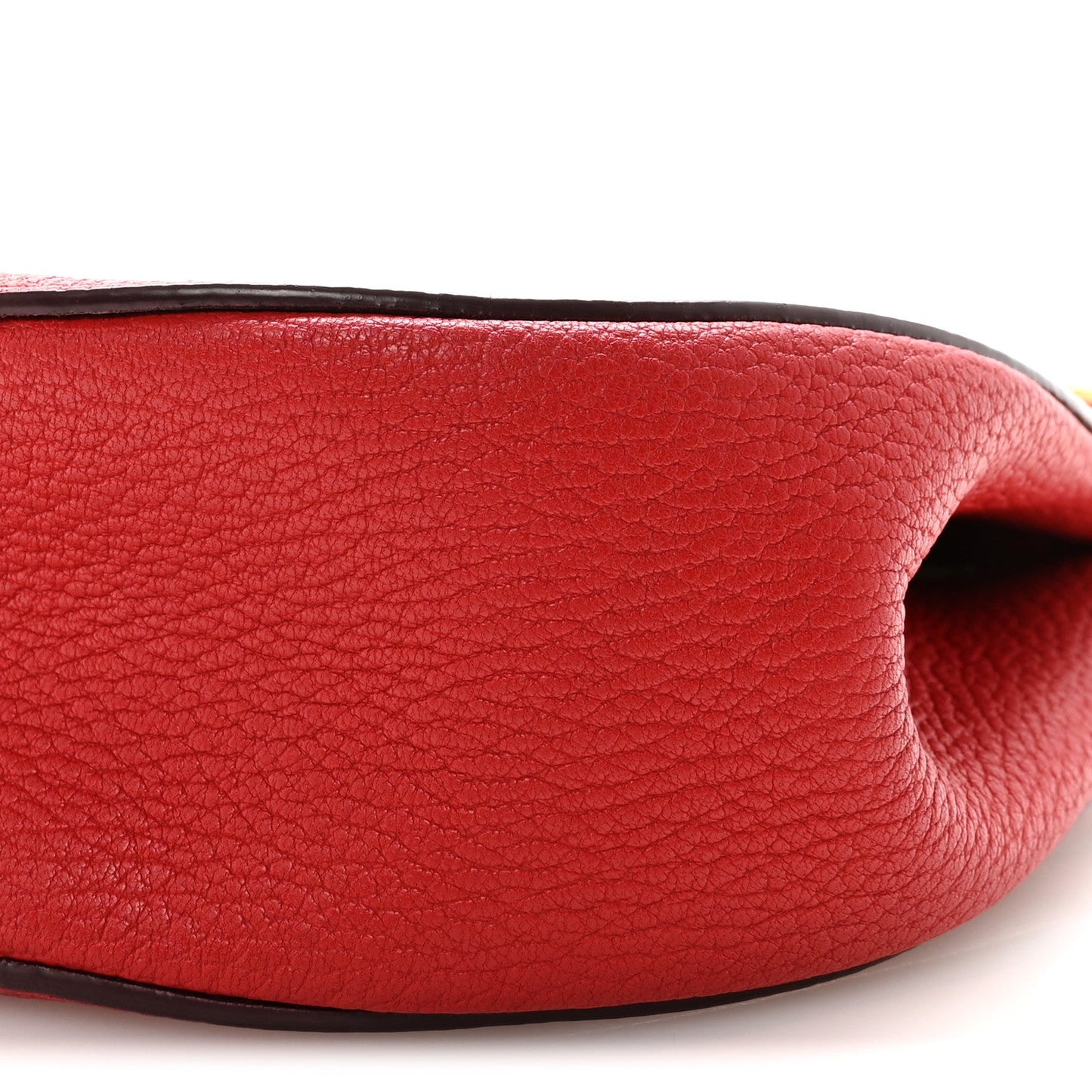 Chloe Grained Lambskin Drew Shoulder Bag Plaid Red