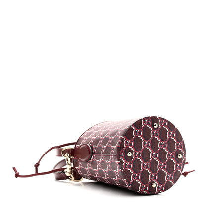 Gucci GG Shadow Monogram Mini Bucket Bag Rosso Ancora Red