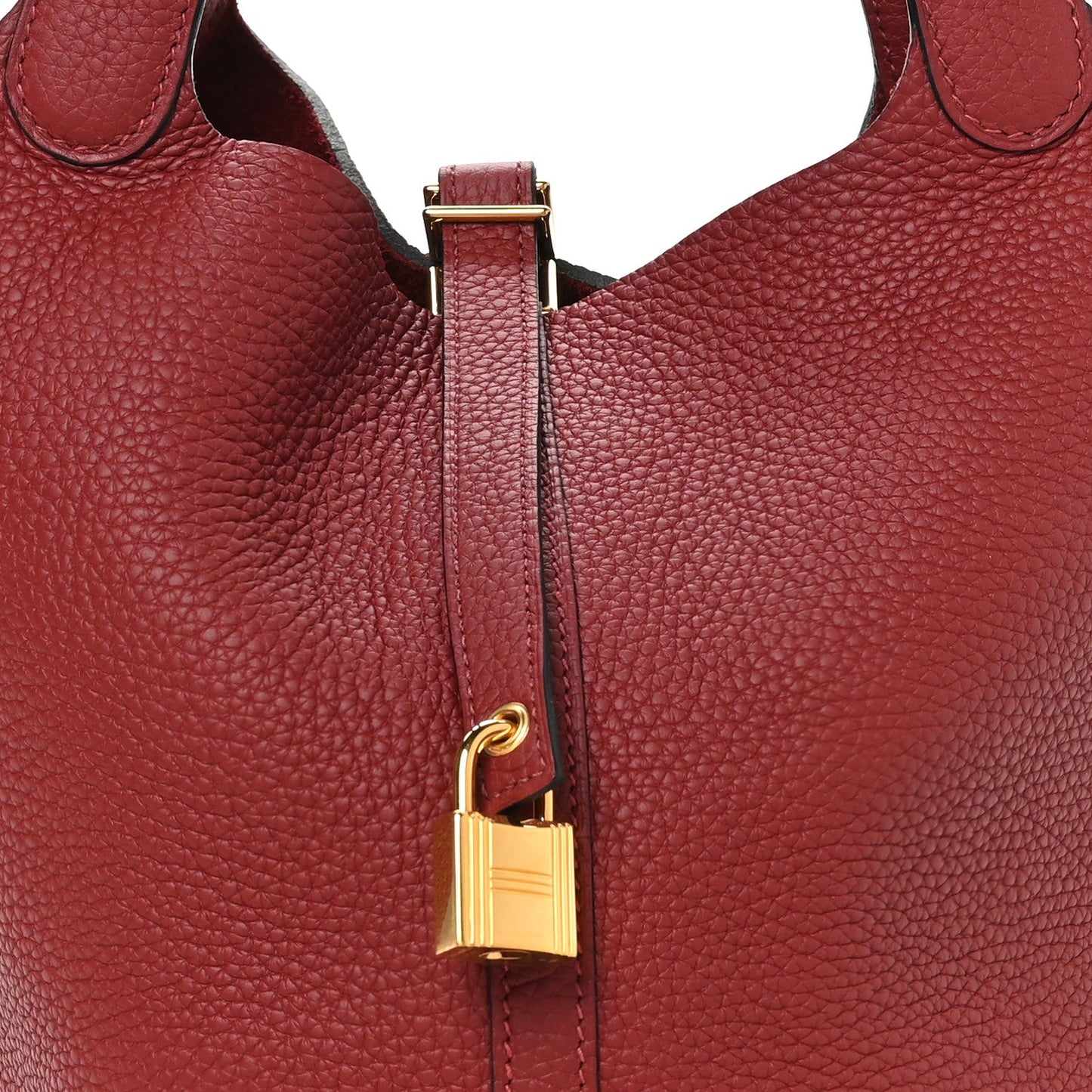 Hermes Taurillon Clemence Picotin Lock 22 MM Rouge H