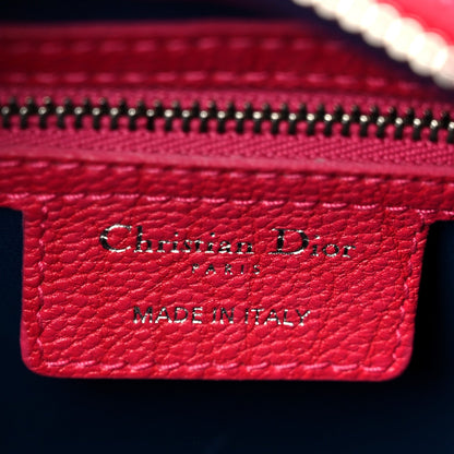Christian Dior Grained Calfskin Cannage Medium Lady Dior Pink