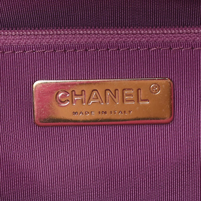 Chanel Wool Tweed Large Zipped Shopping Tote Magenta