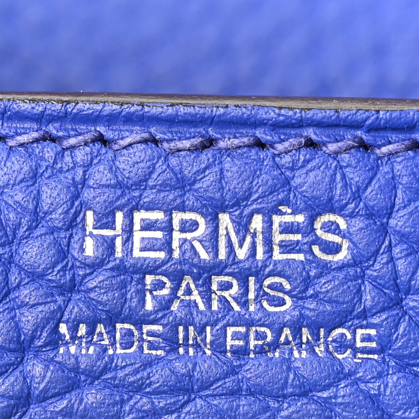 Hermes Togo Kelly Retourne 35 Bleu Electrique