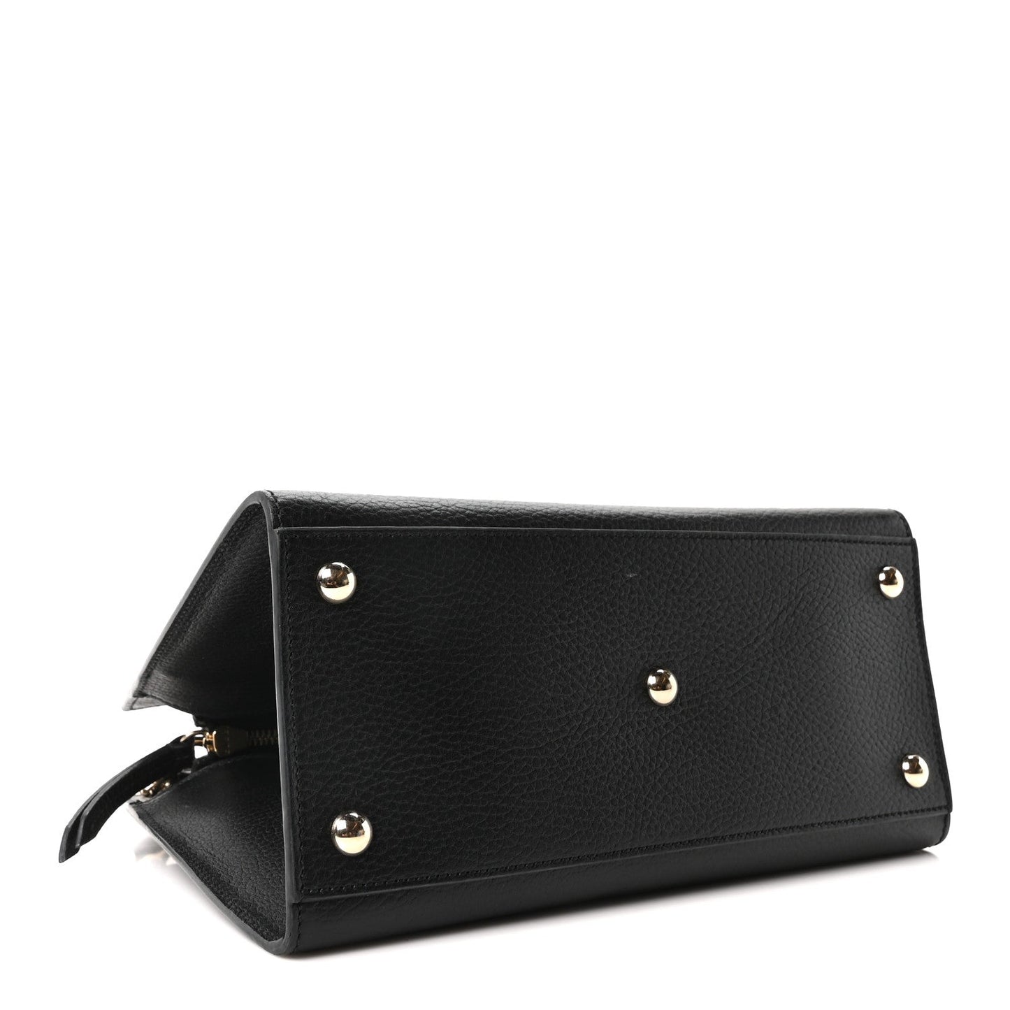 Gucci Dollar Calfskin Medium Soho Top Handle Satchel Black