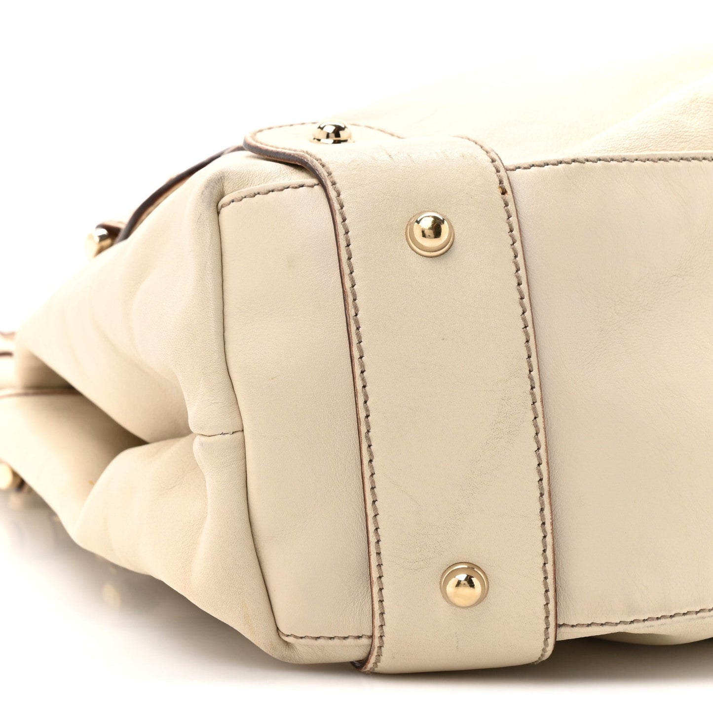 Gucci Calfskin Medium Pelham Shoulder Bag Off White