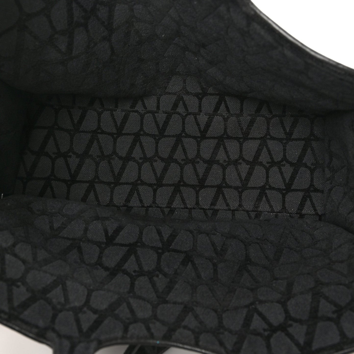 Valentino Garavani Toile Iconographe Goatskin Le Troisieme Shopping Bag Black