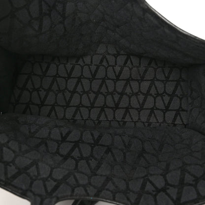 Valentino Garavani Toile Iconographe Goatskin Le Troisieme Shopping Bag Black