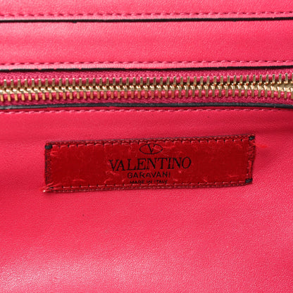 Valentino Garavani Vitello Small Rockstud Tote Cyclamin