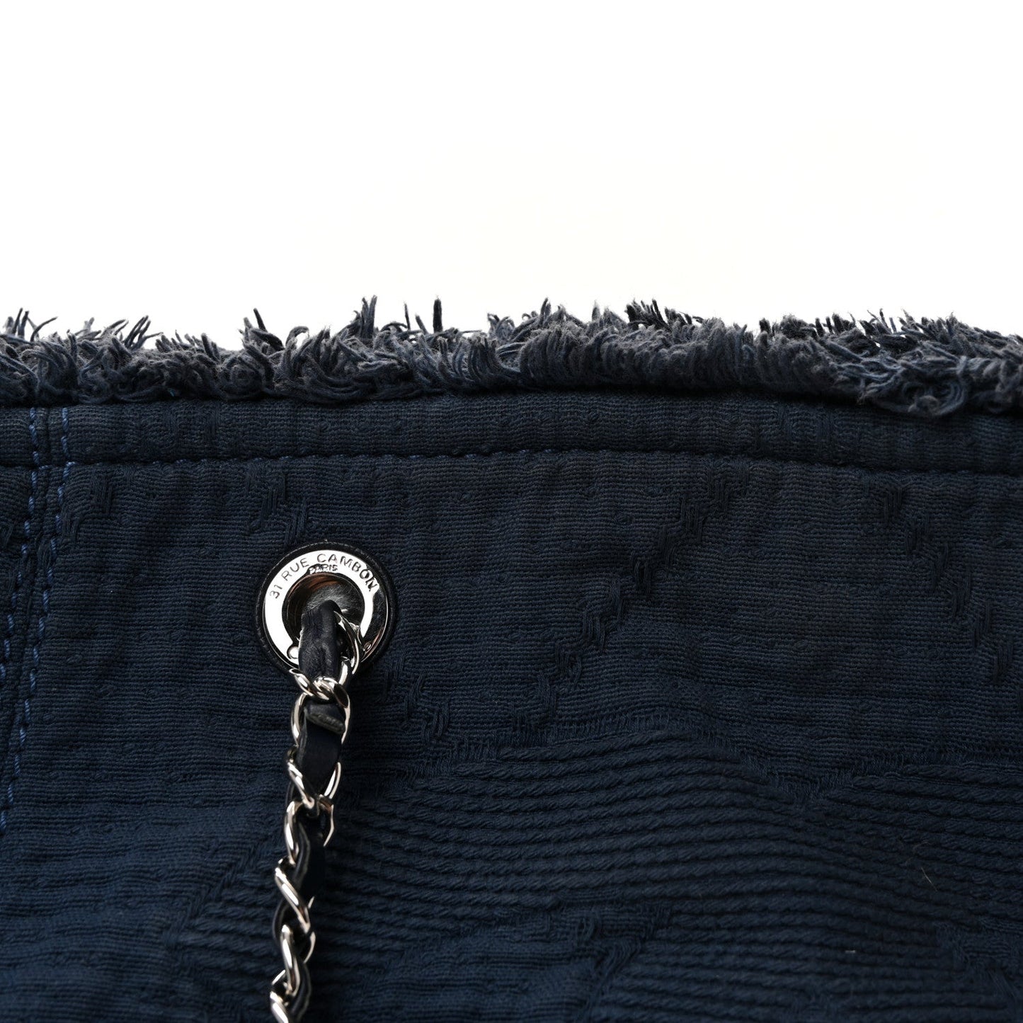 Chanel Canvas Small Double Face Tote Navy