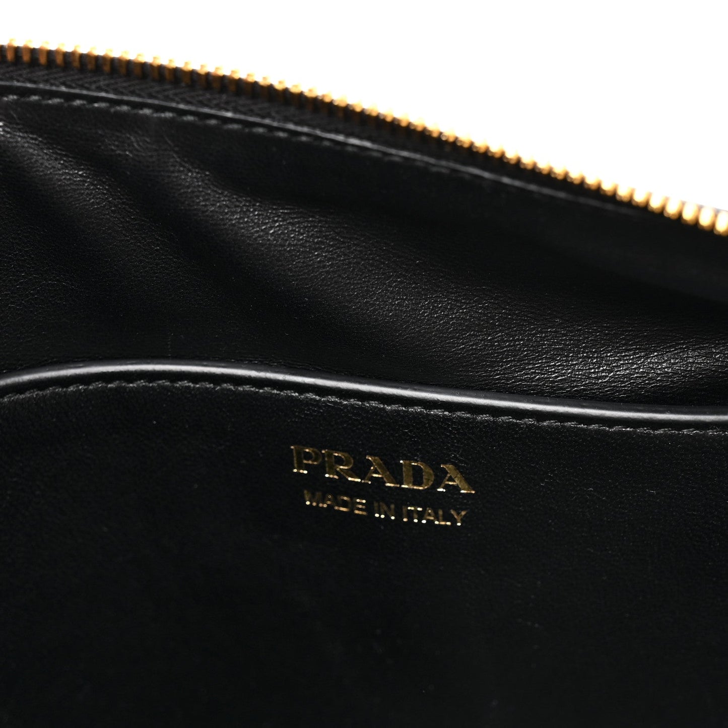 Prada Soft Grain Calfskin Large Demi-Lune Shoulder Bag Black