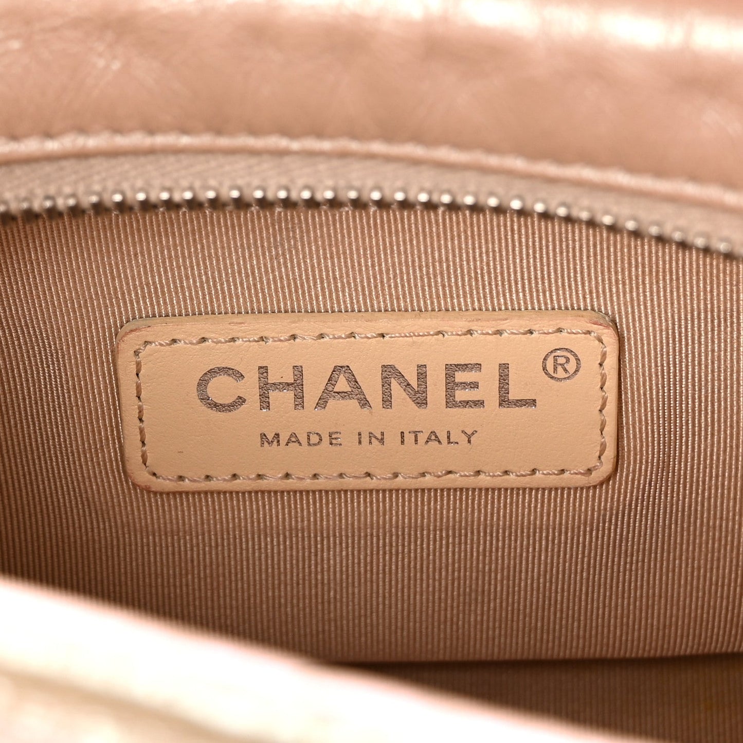Chanel Iridescent Aged Calfskin Quilted Small Gabrielle Hobo Light Pink