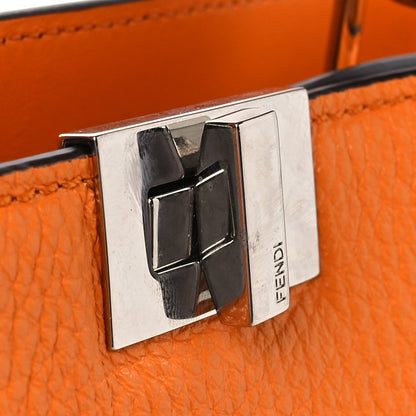 Fendi Cuoio Romano Vitello Cover Bi-Color Peekaboo I See U X Cross Satchel Orange