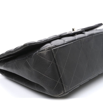 Chanel Lambskin Quilted Maxi Double Flap Dark Grey