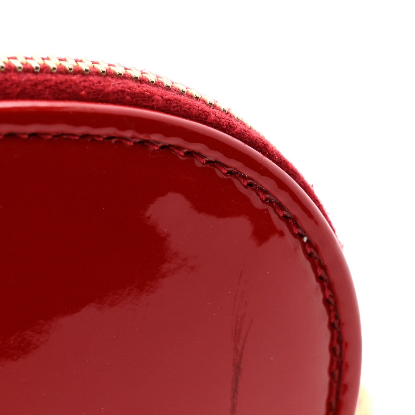 Saint Laurent Patent Heart Monogram Crossbody Red