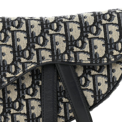 Christian Dior Oblique Mini Saddle Bag Blue