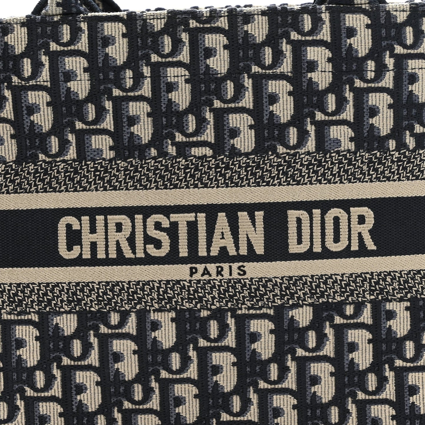Christian Dior Oblique Small Book Tote Blue Multicolor