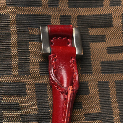 Fendi Zucca Handbag Tobacco Red