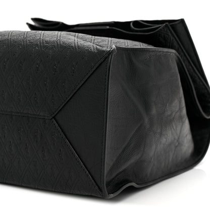 Saint Laurent Calfskin Monogram Deli Paper Bag  Vintage Black